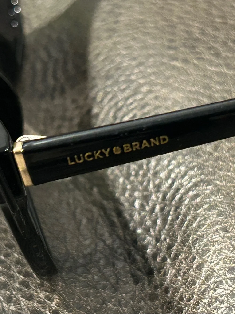 Lucky Brand Black Square Sunglasses with Dark Lenses